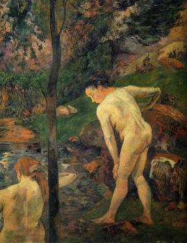 Paul Gauguin : Two Girls Bathing